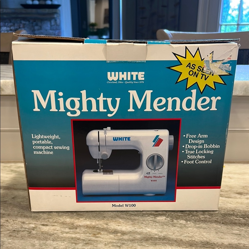 White Mighty Mender Sewing Machine White Brand